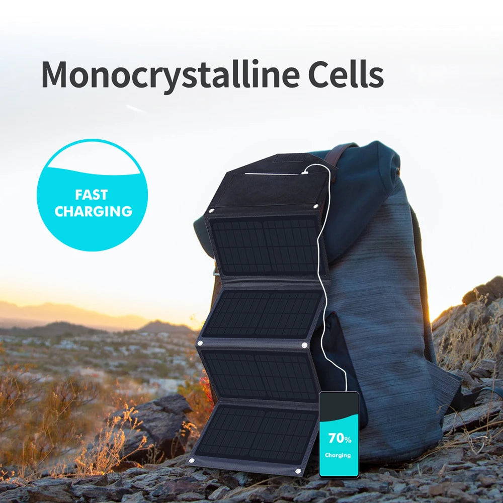 Foldable solar panel 5v usb mobile phone charger