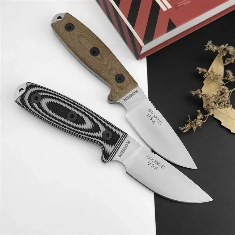 Survival EDC fixed sharp D2 blade G10 handle Kydex sheath