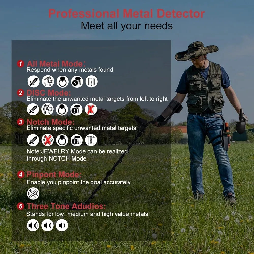 High Accuracy Waterproof Gold Detector with LCD Display