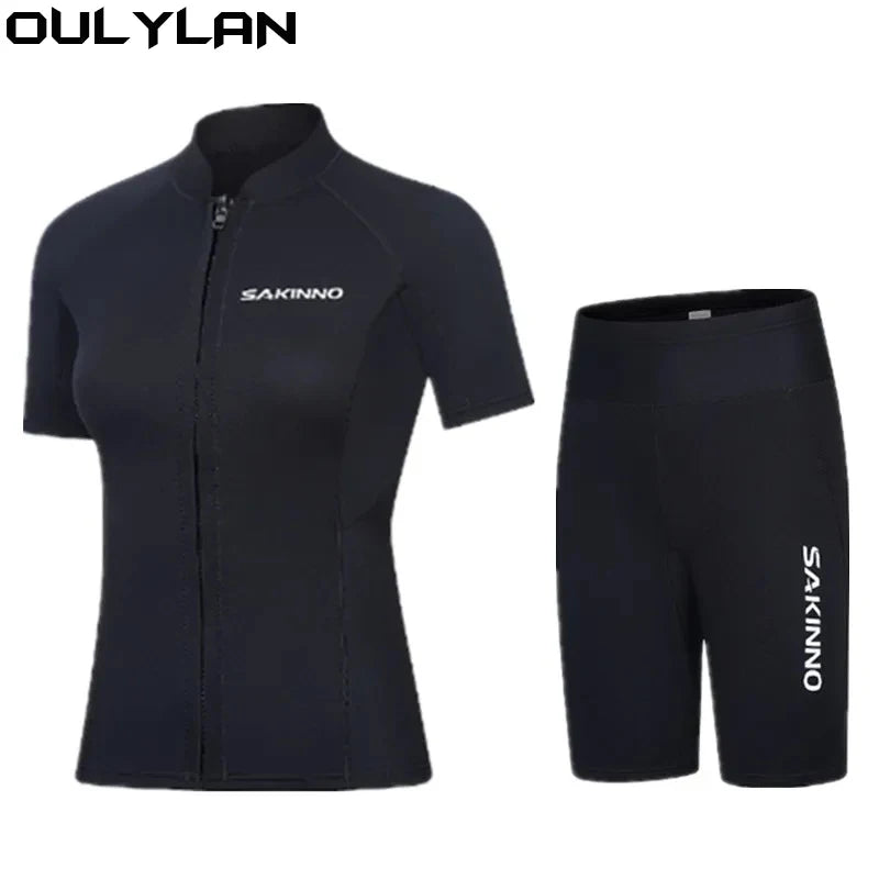 2mm Split Short Sleeve Wetsuit Men Women