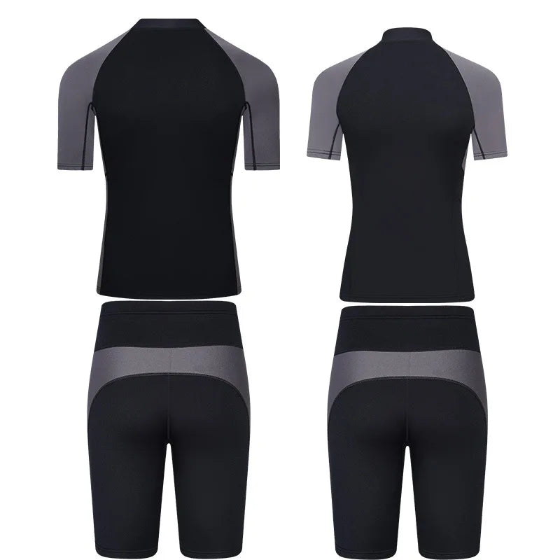 2mm Split Short Sleeve Wetsuit Men Women