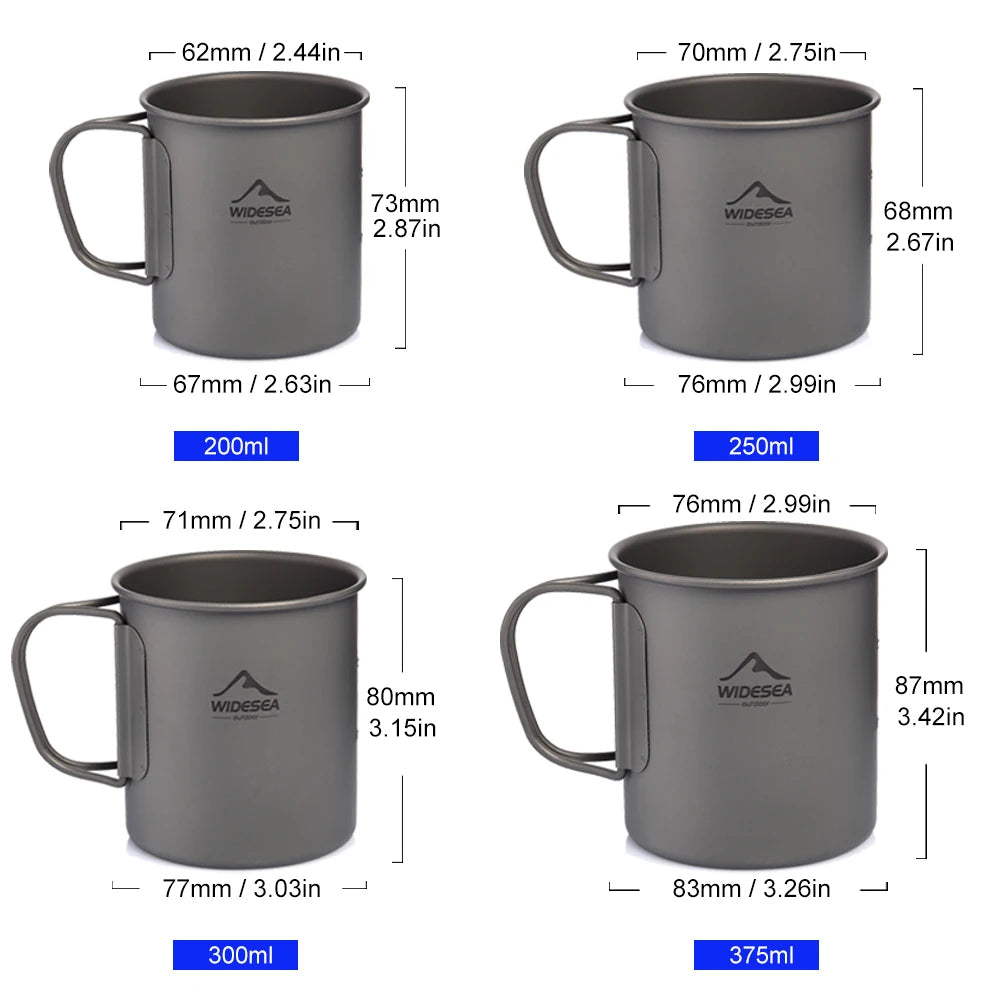 Camping Mug Titanium Travel Cooking set