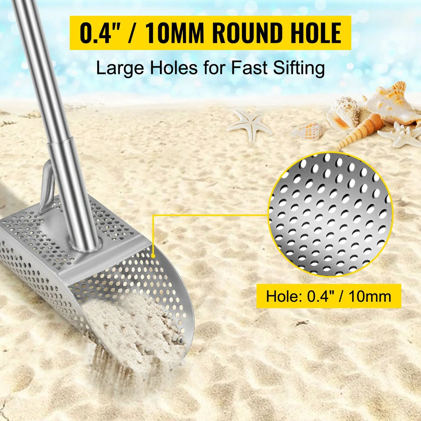 Stainless Steel Metal Detector Sand Scoop