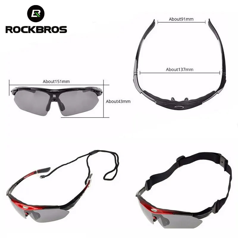 Polarized Glasses Cycling Sunglasses 5 Lens