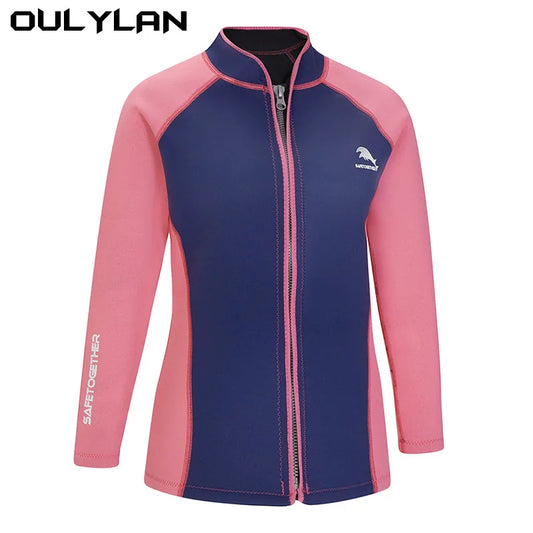 Women's Split Long Sleeve 2mm Wetsuit Top Jacket