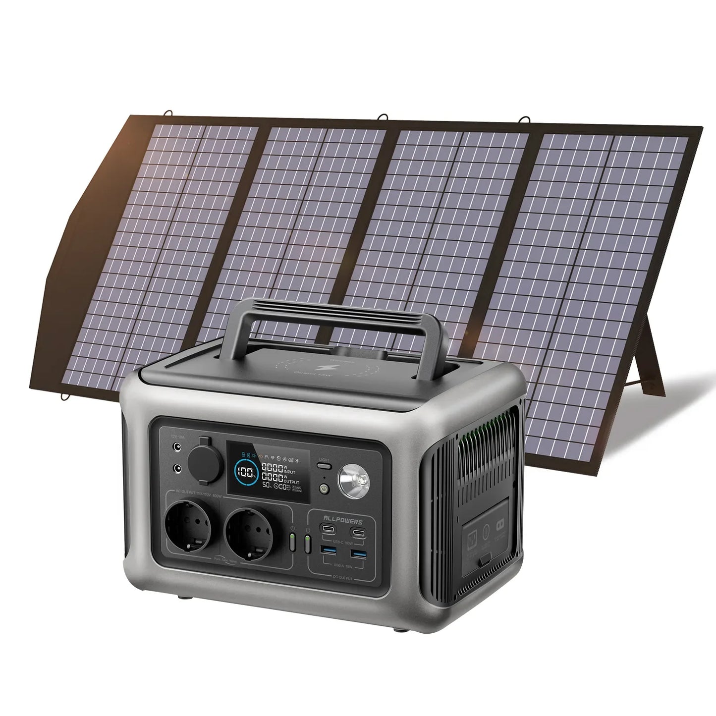 Solar Panel Energy Charger with Battery