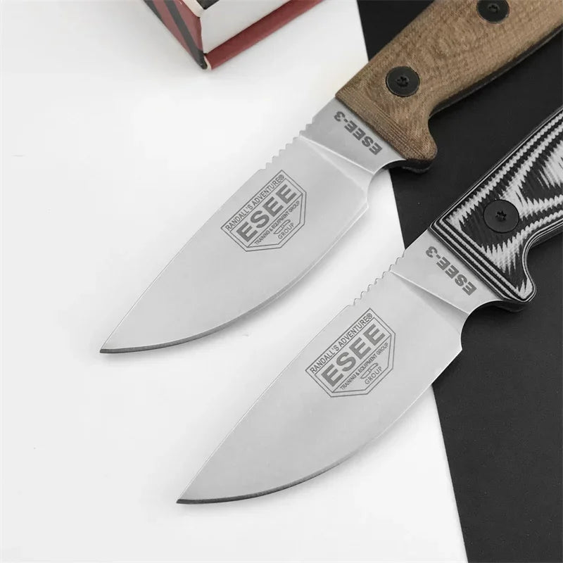 Survival EDC fixed sharp D2 blade G10 handle Kydex sheath