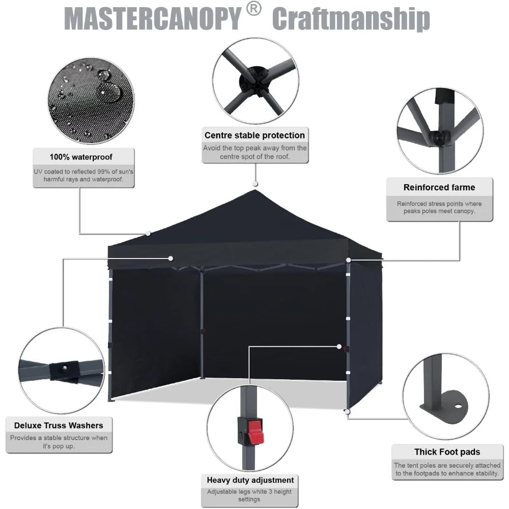 Heavy Duty Pop-up Canopy Tent With Sidewalls