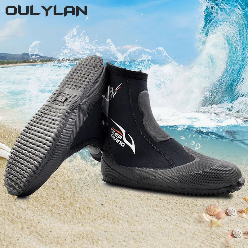 High-top Waterproof 5mm Diving Boots Neoprene