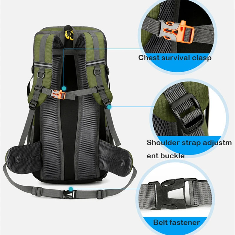 Large Capacity 50L Waterproof Camping Backpack