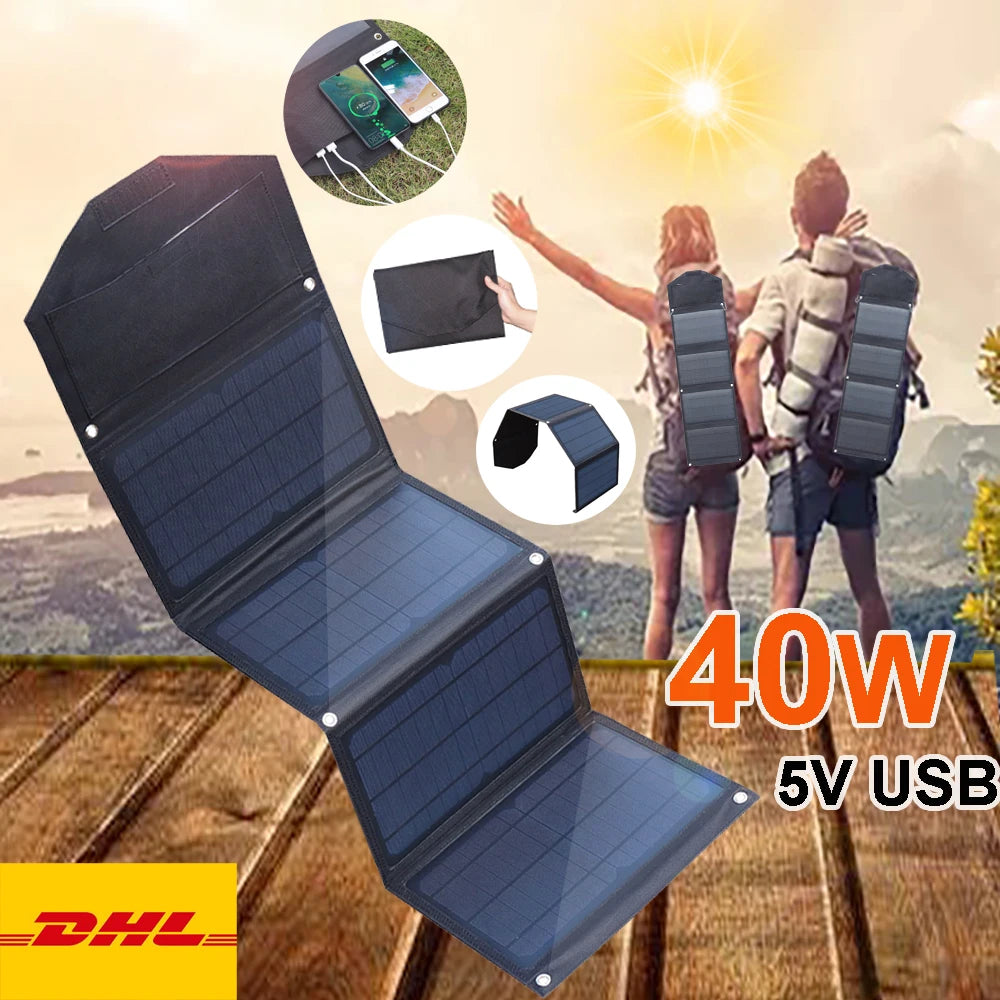 Foldable solar panel 5v usb mobile phone charger