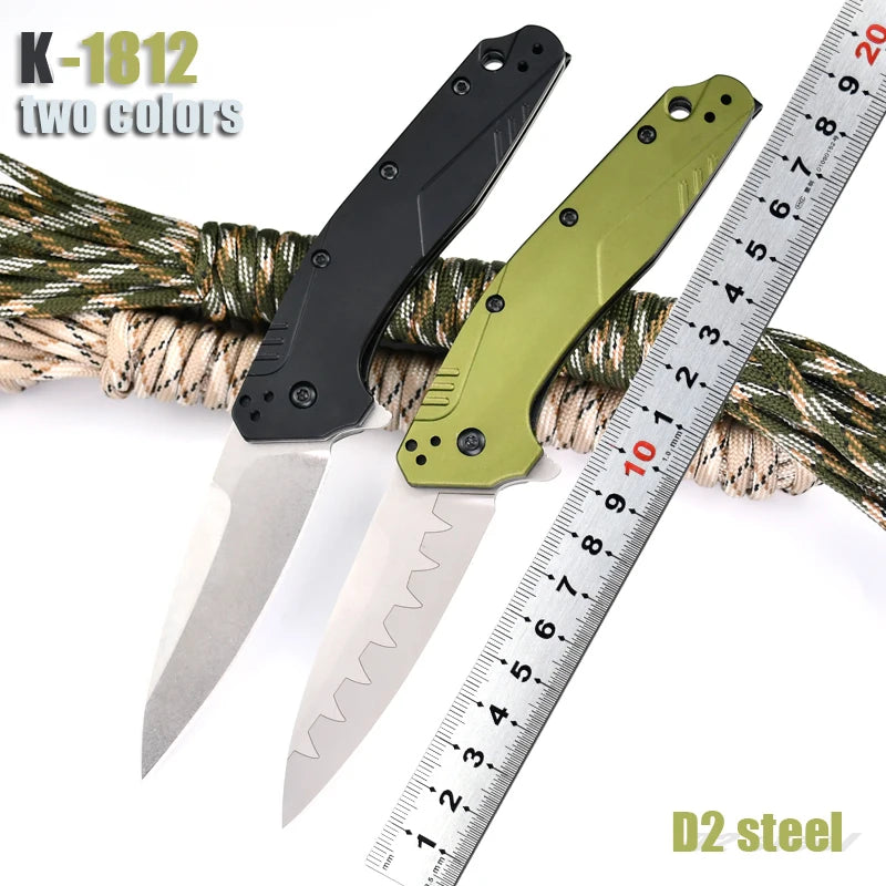 Outdoor folding knife D2 Steel aluminum handle