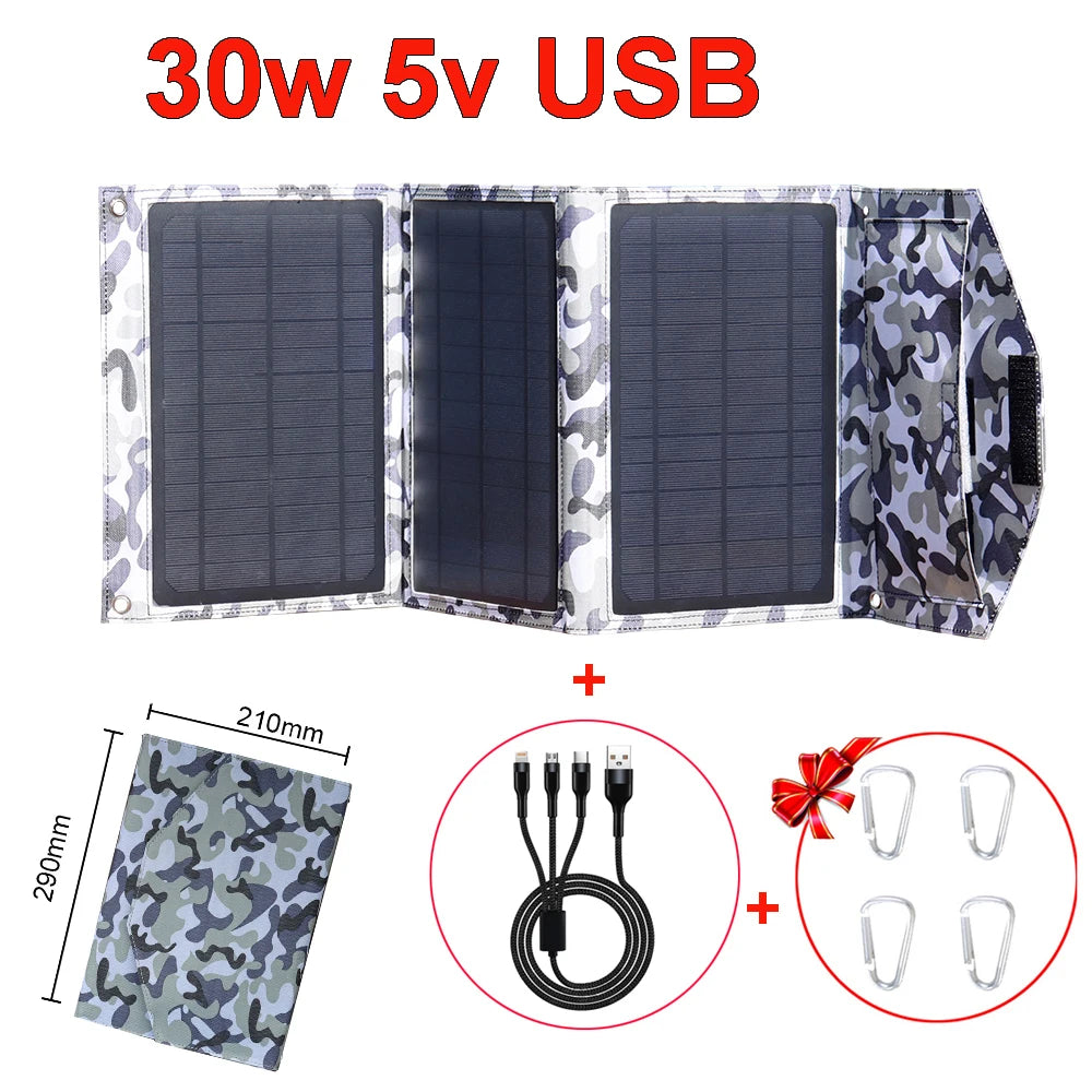 Foldable solar panel 5v usb mobile phone charger