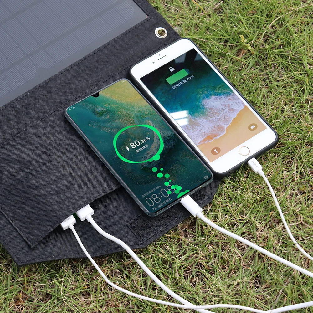 Foldable solar panel 5v usb mobile phone charger