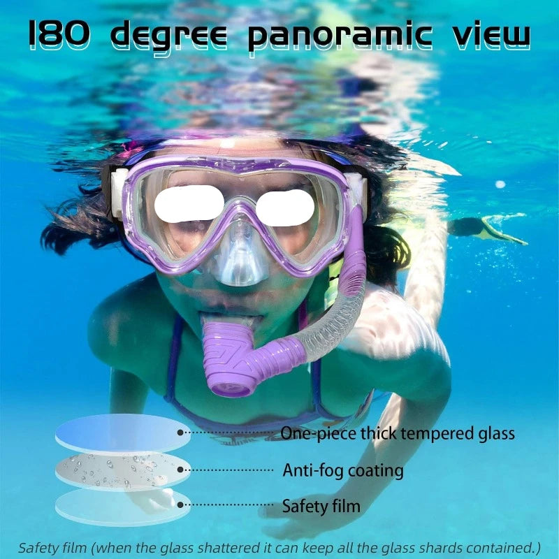 Diving Mask, Anti-Fog 180° Clear View