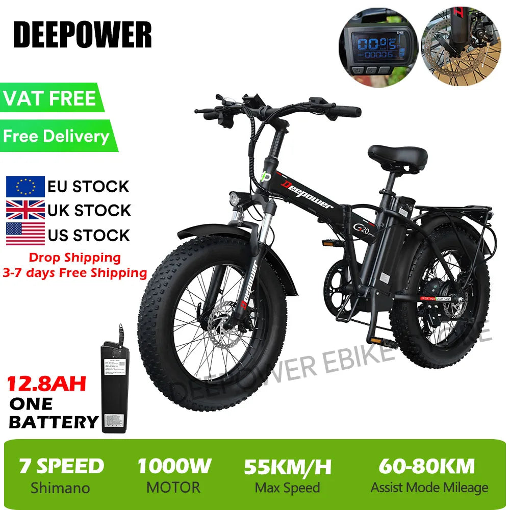 G20 Electric Bicycle 48V 1000W 25AH Fat Tire