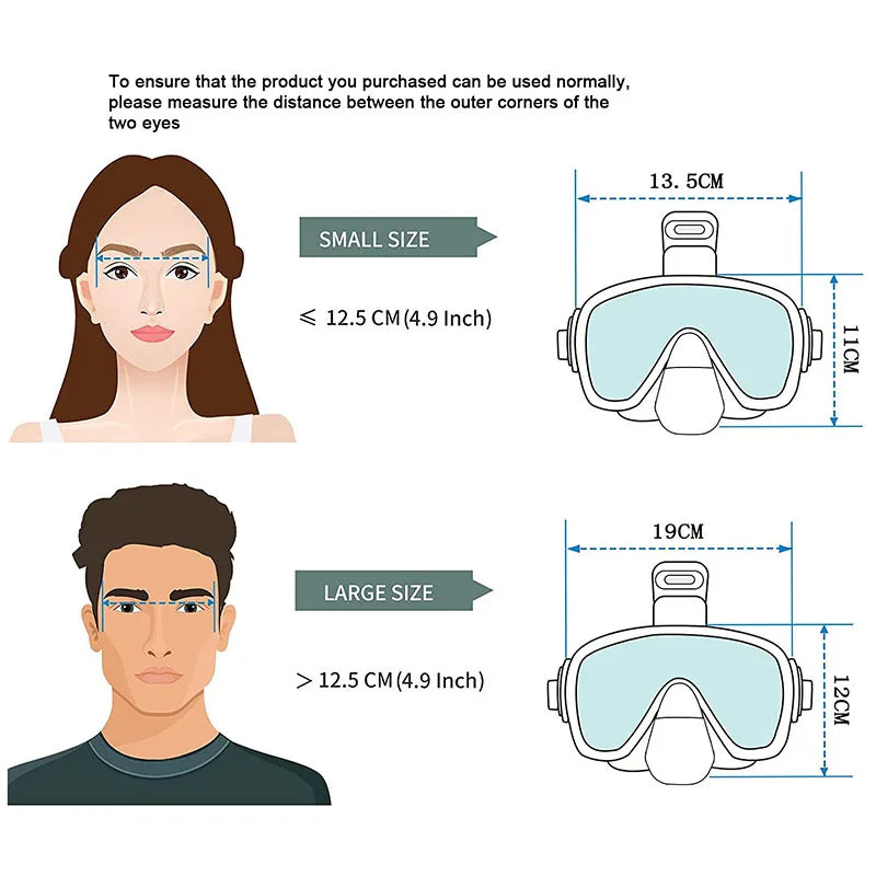 Foldable Anti-Fog Snorkel Mask