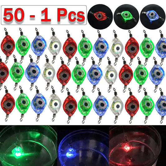 50-1 Pcs LED Fishing Eye Shape Light