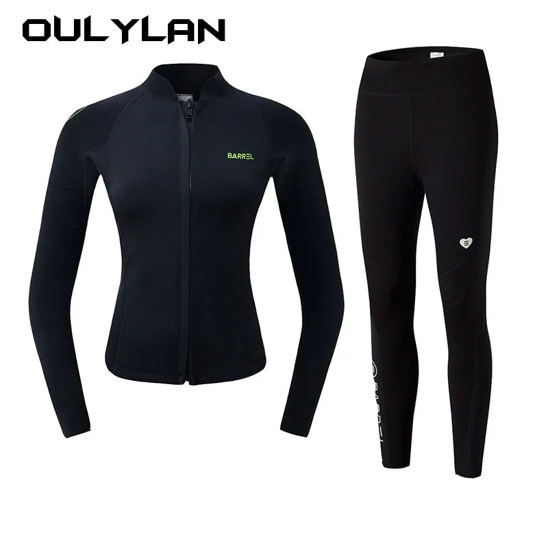 2MM Women Wetsuit Split Long Sleeved