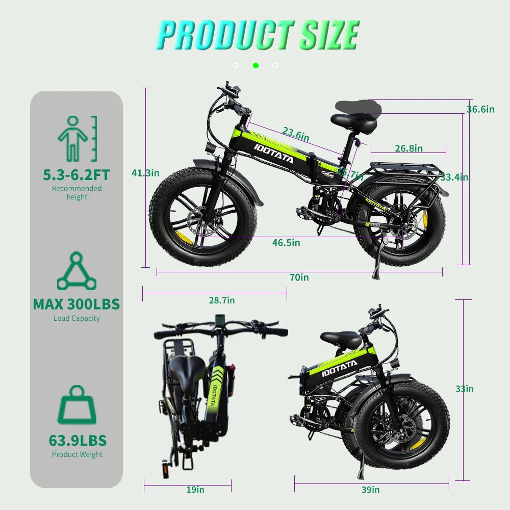 H20PRO Electric Bicycle 2000W 48V 25AH