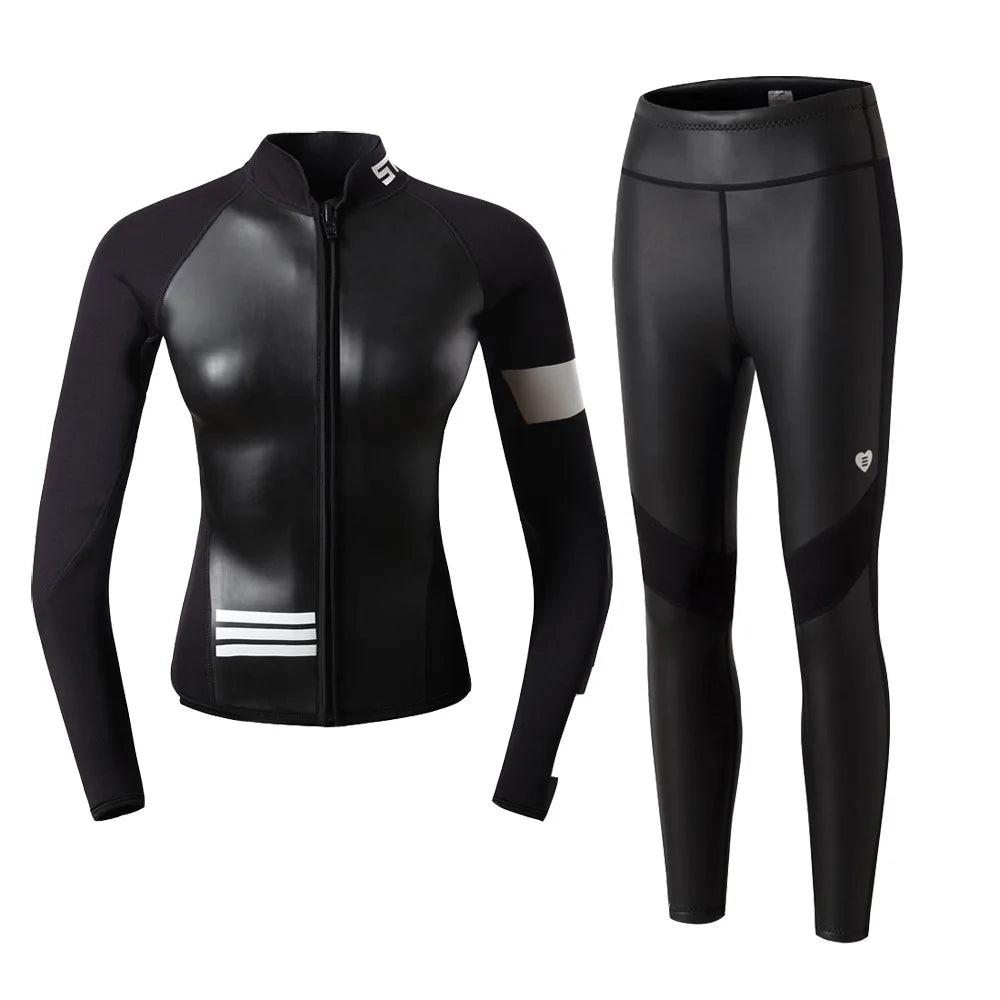 2MM Women Wetsuit Split Long Sleeved