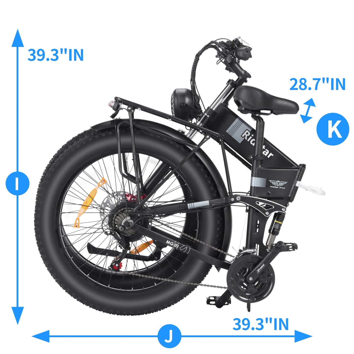 Electric Bicycle 1500W 37MPH  48V 20AH 960Wh Battery