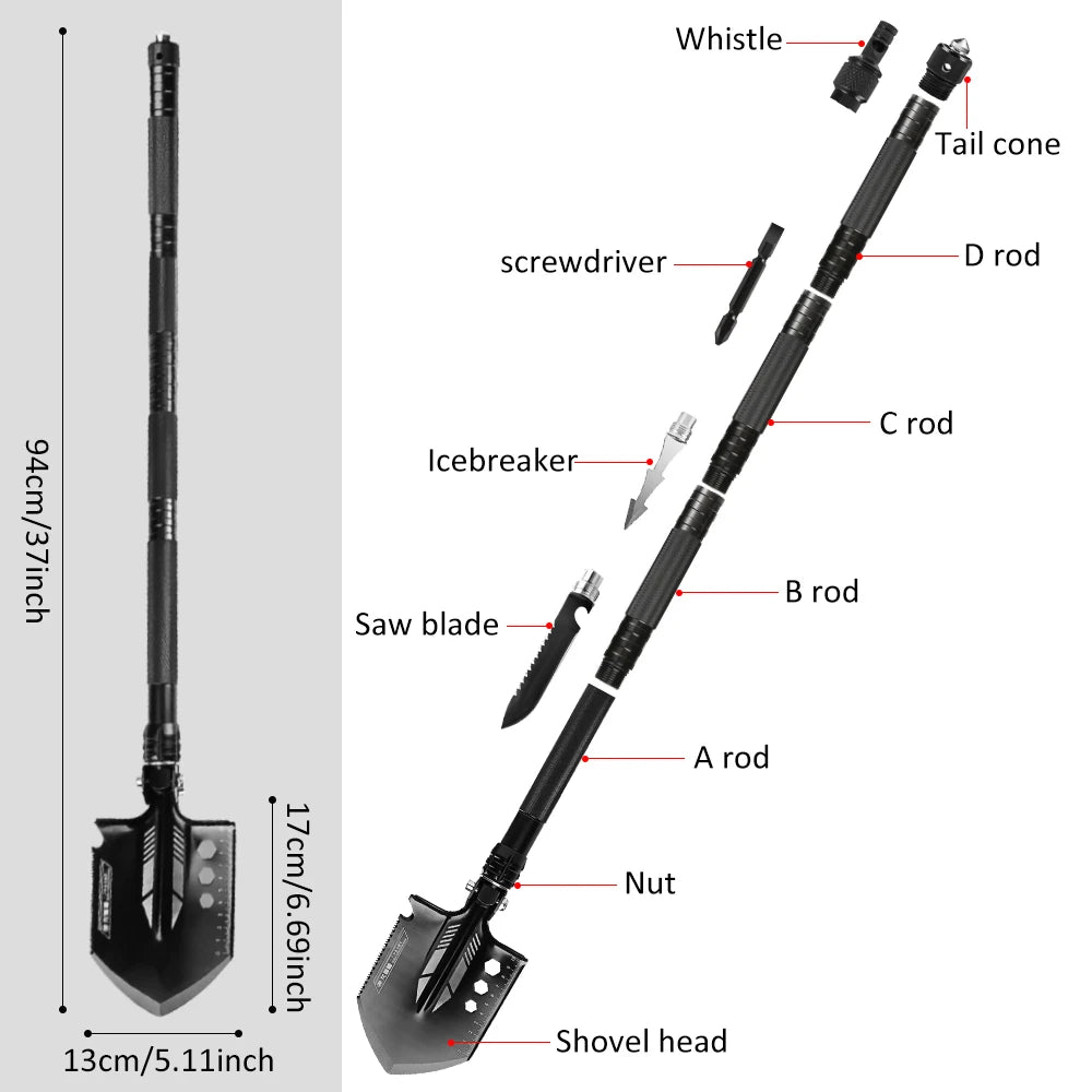 Professional Survival Multifunctional Folding Shovel