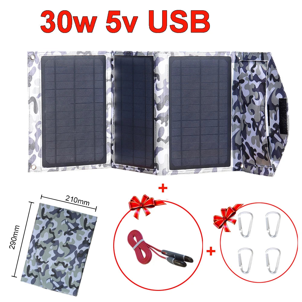 Foldable solar panel 5v usb mobile phone charger