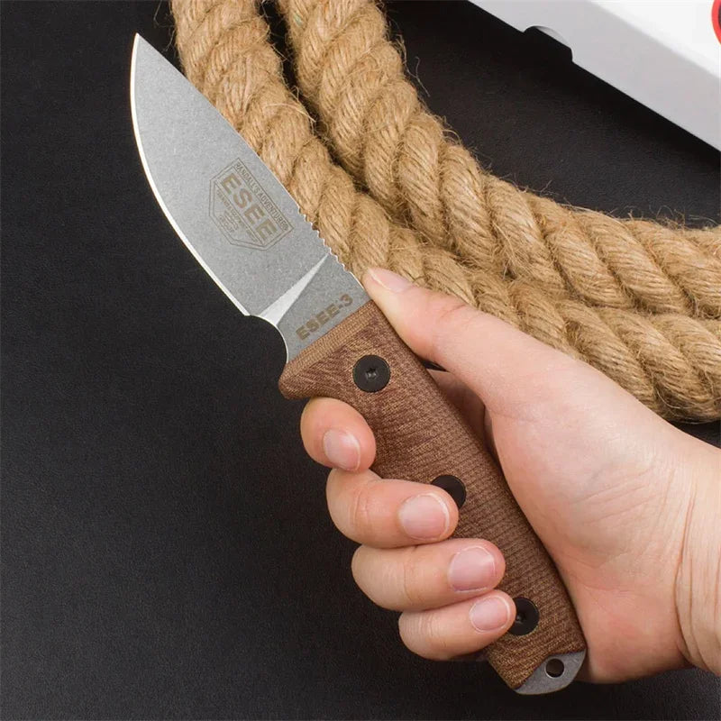 Survival EDC fixed sharp D2 blade G10 handle Kydex sheath