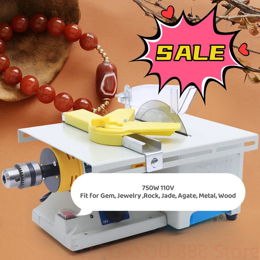 750w Portable Polisher Machine Mini Rock Saw Gem Polishing