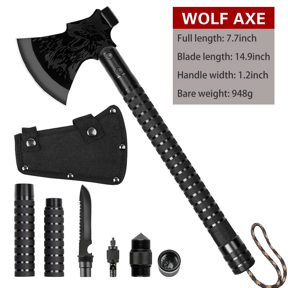 Foldable Survival Camping Axe Multi Tool Kit