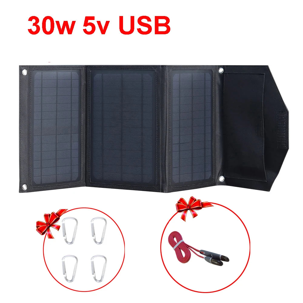 Foldable solar panel 5v usb mobile phone charger