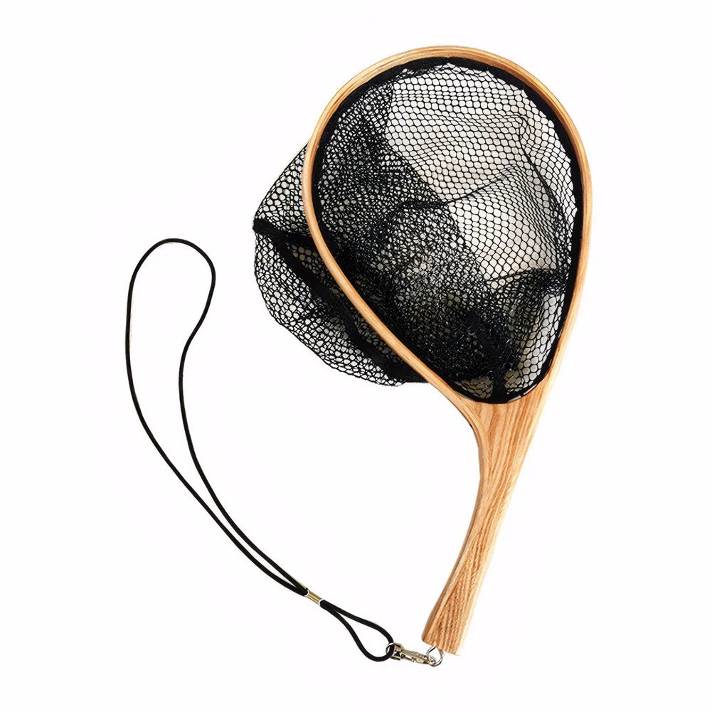 Wooden Handle Fly Fishing Landing Net